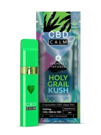 Holy Grail Kush CBD Terpenes 1800mg | High Strength Disposable Vape UK