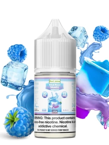 pod juice blue razz slushy