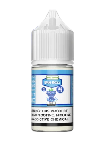 pod juice blue razz slushy